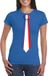Bellatio Decorations Shoppartners Bv Blauw t-shirt met Franse vlag stropdas dames - Frankrijk supporter XS