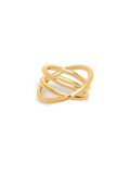 SINGULARU Trinity Ring - Messing ring met 18 Kt vergulde afwerking