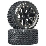 Duratrax Picket ST 2.8 Truck 2WD Mntd 1/2 Offset C2 Tires (2 stuks), zwart