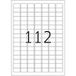 HERMA Special - Papier - mat - verwijderbare zelf-klevende laag - wit - 25.4 x 16.9 mm 2800 etiket(ten) (25 vel(len) x 112 etiketten