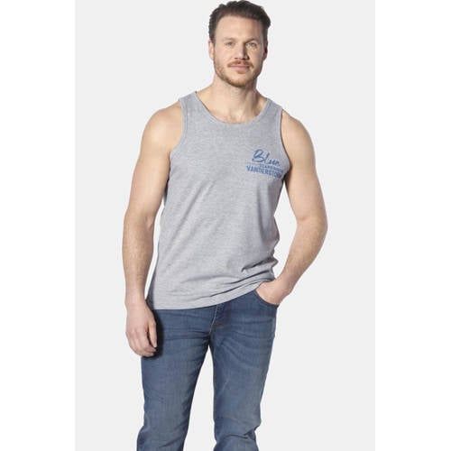 Jan Vanderstorm T-shirt FELTON Plus Size met printopdruk grijs