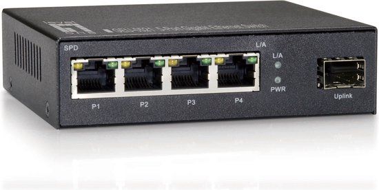 LevelOne GEU-0521 - 5-Port Gigabit Switch - Grijs