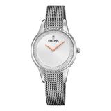 Festina Dameshorloge Analoog van Roestvrij Staal 316l Zilverkleurig