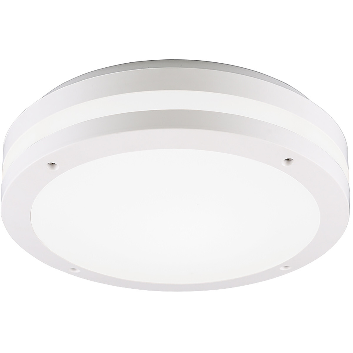 BES LED LED Plafondlamp - Trion Keraly - Opbouw Rond - Waterdicht - 12W - Warm Wit 3000K - Mat Wit - Kunststof