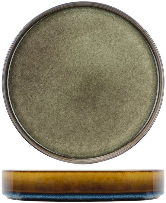 Cosy & Trendy Diepe Borden Quintana Green 4 Stuks ø 23 cm Porselein