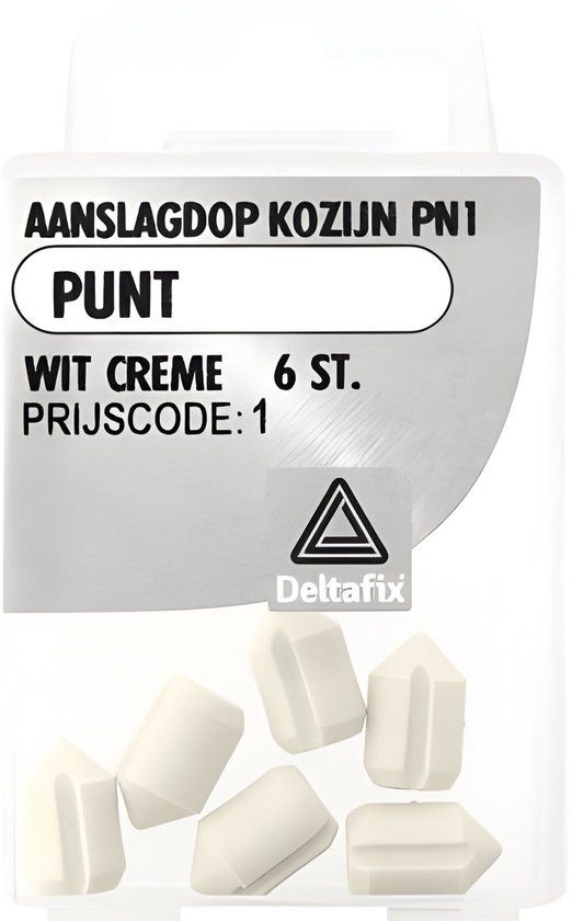 Deltafix Aanslagdop kozijn PN1 - wit crème - 6 stuks - 9 mm