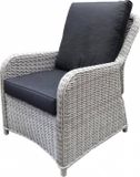 AVH-Collectie Bilbao lounge tuinstoel verstelbaar wit grijs