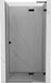 Mexen Lunar L porte de douche pivotante droite 75 cm, transparent, noir