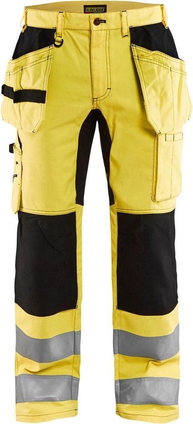 Blåkläder Werkbroek met stretch High Vis 1552-1811 - High Vis Geel/Zwart - Maat 46