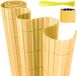 Merkloos Balkonscherm PVC Flexibele tuinscherm Zichtwerende omheining van pvc, inkijkbescherming, windscherm voor balkon; voor buiten; balkon, terras en tuin Bamboe 90*800cm