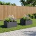 Maison Exclusive - Deux pots de jardin, couleur anthracite, dimensions 60 x 60 x 40 cm
