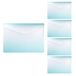 Idena 90382 - A4 plastic documentenmap, 5 stuks, sorteermap in wit en petrol met knoop, ca. 33 x 23,5 cm