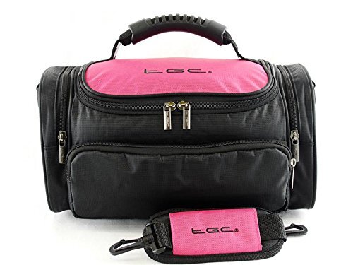 TGC ® grote cameratassen voor Pentax K-3, plus twee extra lenzen plus accessoires, Roze & Zwart