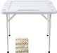 Table de Mahjong pliable sans marque, matériau HDPE, 90 x 90 x 74 cm, Blanc