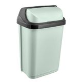 keeeper rasmus Afvalbak met roldeksel, 10 l, 25,5 x 19 x 39 cm, groen (zachtgroen)
