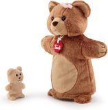 Trudi Handpop Beer Met Baby 24 Cm Pluche Bruin