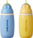Tommee Tippee Geïsoleerde actieve rietjesbeker – 2 stuks – 266 ml – lekvrije waterfles voor peuters 12m+ - blauw en geel