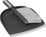 5five Stoffer en blik grijs 32 x 23 cm van kunststof met anti-slip handvat