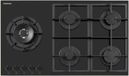 DAEWOO Cuisinière à gaz, 5 foyers, 90 cm, BH9GKF51BNH, Noir