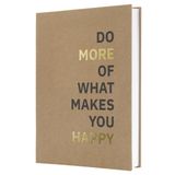 Sigel Jolie notitieboek - A5 - kraft - Pure Happiness - met lijn