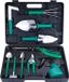 Merkloos / Sans marque 10-Delige Tuingereedschap Set – RVS Tuin Tools met Snoeischaar, Hark en Gieter – Compleet Tuin Handgereedschap met Opbergkoffer
