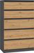 3xEliving Kommode dressoir met 5 lades
