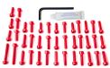Pro-Bolt EOYA015 aluminium motorschroevenset voor Yamaha WR125R, rood