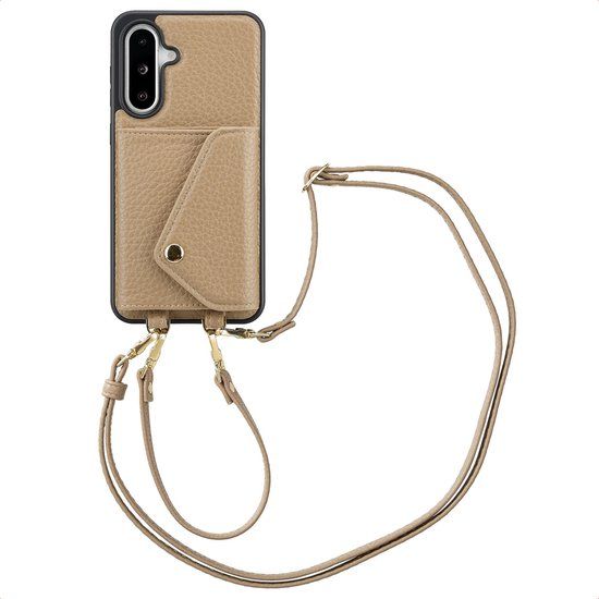 Selencia Sera Koordhoes met Pashouder Envelop voor Samsung Galaxy A36 / A56 (5G) - Taupe