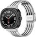 Strap-it Luxe roestvrij stalen band - zilver/zwart