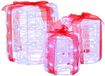 vidaXL Geschenkdoos Decoratie 3 st Koudwit 20 x 20 x 21 cm Acryl
