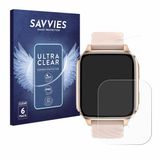 Savvies - Screenprotector voor Ibetter Smartwatch 1.85" - Folie Beschermfolie transparant 6 Stuks