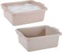 Plasticforte Bassin de vaisselle et de nettoyage - 2x - Rectangulaire - Plastique - 11L - 40 x 30 x 14 cm - Beige