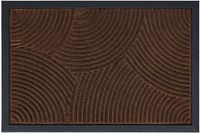Merkloos Relaxdays Deurmat - golven - 60x40 cm - polypropyleen - antislip - bruin