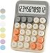 Merkloos / Sans marque 12 Cijferige Calculator met Grote Knoppen - Modern Design voor Kantoor en Thuis - Grijs Wit