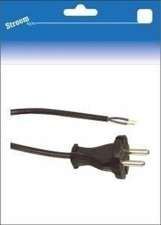 Stroomlijn Wentronic GmbH Stofzuigersnoer 6m zwart 2x0,75qmm soepel