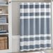 Madison Park Spa Waffle Douchegordijn Pieced Stof met 3M Scotchgard Moisture Management, premium spa-kwaliteit moderne douchegordijnen voor badkamer, hoogte 72 x 84, indigo blauw