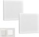 Allecto Plaque d'encastrement premium (2 pièces) 86 x 86 cm - Couvercle de prise - Blanc