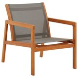 VidaXL Loungestoel Eucalyptus Grijs