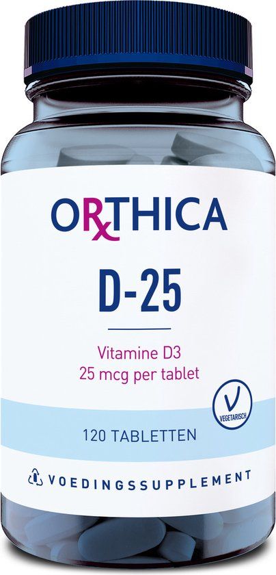 Orthica D-25 (120 tabletten) - Vitamine D3 Supplement