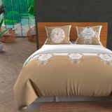 Soleil d'Ocre Geest van Familie Set omslag van dekbed, Katoen, Ecru, 260 x 240 cm
