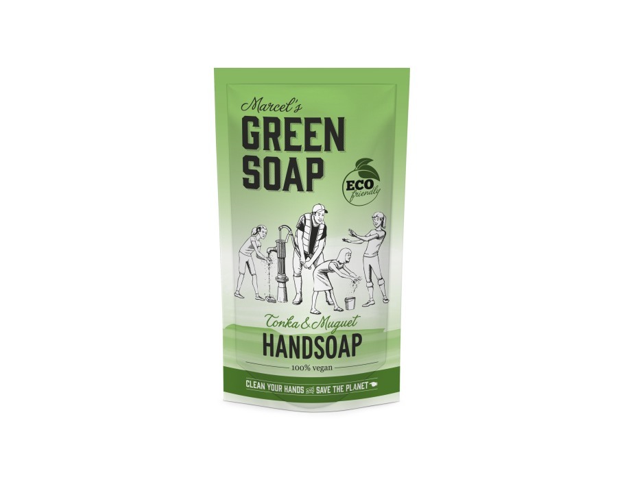 Marcels Green Soap Handzeep Tonka & Muguet 500ml navulzak Tonka & Muguet