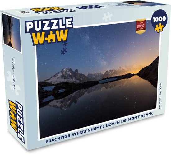 MuchoWow Puzzel sterrenhemel boven de Mont Blanc - Legpuzzel - Puzzel 1000 stukjes volwassenen