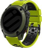 Strap-it Universele 24mm Sport Horlogeband Lime/Zwart