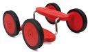Kickscooter en kunststof et métal, convient aux enfants à partir de 5 ans, couleur rouge