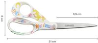 Fiskars X Moomin multifunctionele schaar met Moomin-design, rechtshandig, limited edition voor Moomin's 80e verjaardag, lengte: 21 cm, roestvrijstalen bladen, party, 1075573