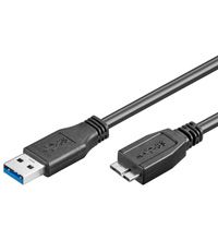 Goobay 1m USB 3.0 A/Micro-B Kabel Zwart