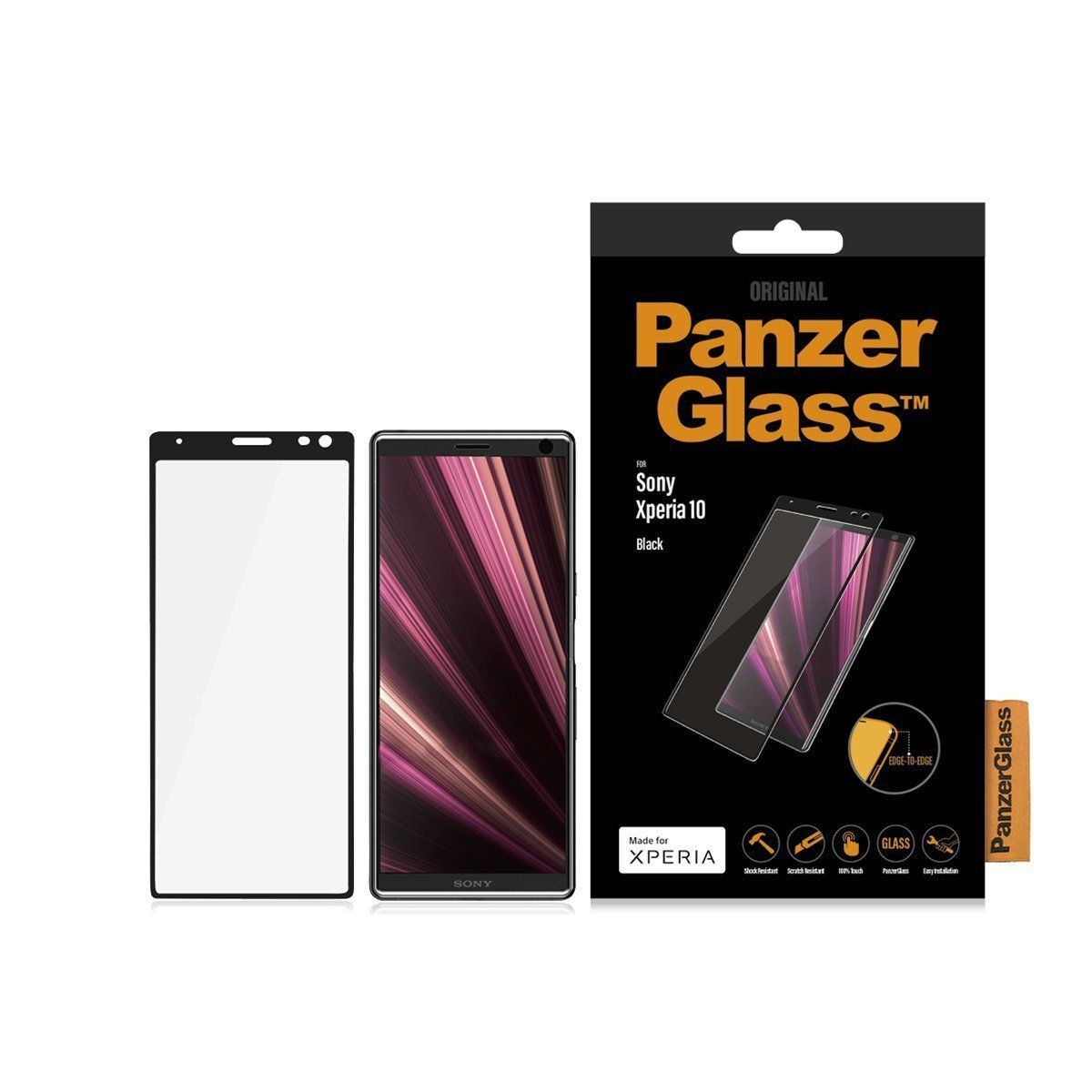 PanzerGlass Screenprotector Sony Xperia 10 - Zwart