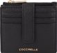 Coccinelle Metallic Soft Kredietkaart etui Leer 10 cm zwart