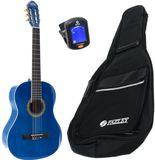 LaPaz Klassieke Gitaar 4/4 - incl. gigbag en stemapparaat - LaPaz 002 - Blauw