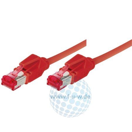 Tecline 71830R Category 6A Ethernet patchkabel (S/FTP, PiMF, EIA/TIA, Class EA, 30 m) rood